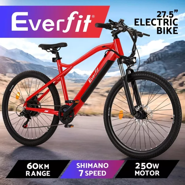 Everfit 26 Inch Electric Bike Mountain Bicycle eBike Built-in Battery 250W