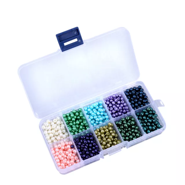 1000pcs 10 Colored Pearl Beads for Jewelry Making