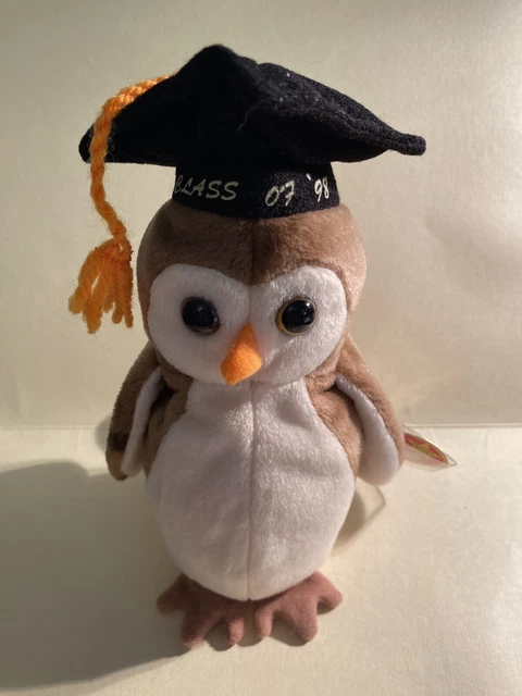 TY Beanie Baby Wise the Owl. *Rare* Class of 1998 Retired! Errors on tags!