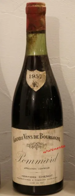 vin Bourgogne POMMARD 1957 Chenot bouteille 75cl rouge Burgund Burgundy wine