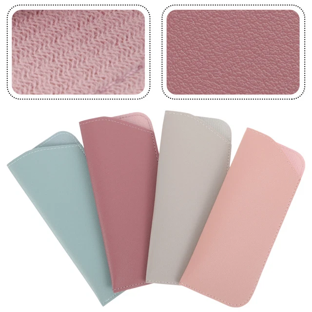 4 Pcs Glasses Case Bag Pu Travel Portable Eyeglasses Pouch Womens