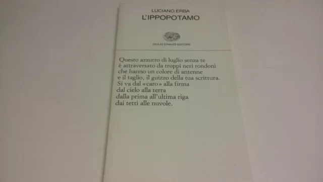 Luciano Erba, L'ippopotamo, Einaudi, 1989, 27o22