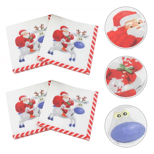 Toalla de té de Navidad de pulpa de madera toalla de té de Navidad servilleta de papel