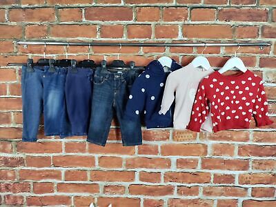 Baby Girls Bundle Age 6-9 Months Gap Benetton M&S Next Hoodie Tops Jeans 74Cm