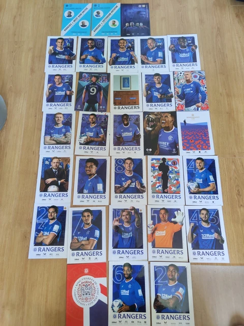FULL SET OF Rangers FC 2022/23 home programmes (inc Europe, Cups ...