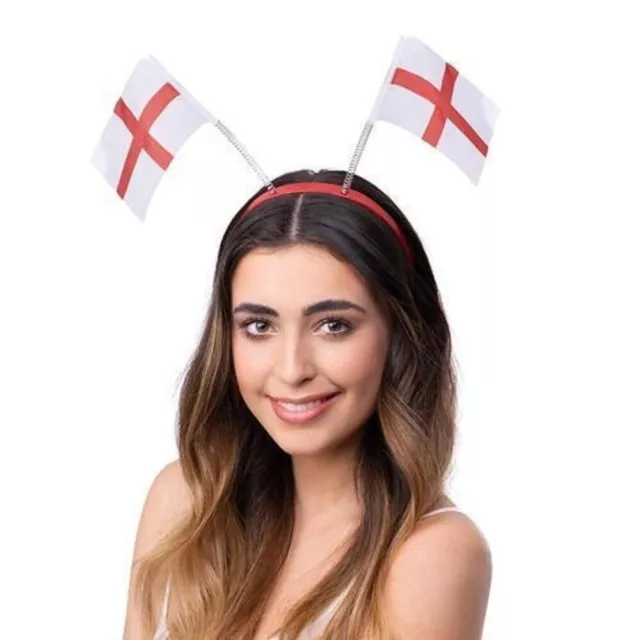 England Flag Bopper Headband St George Fancy Dress Celebration Accessory Unisex