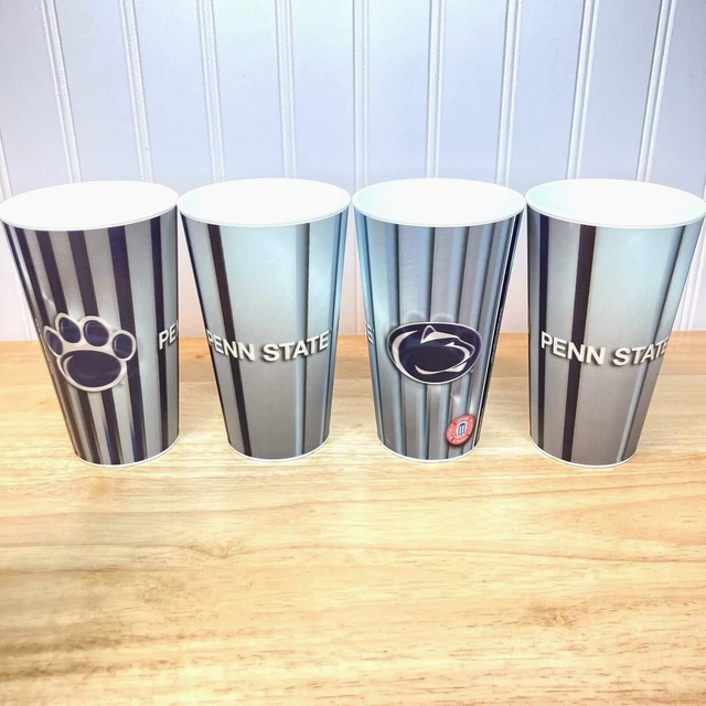 Penn State Holographic cup set 16oz. EUC Collegiate College Party Set of 4