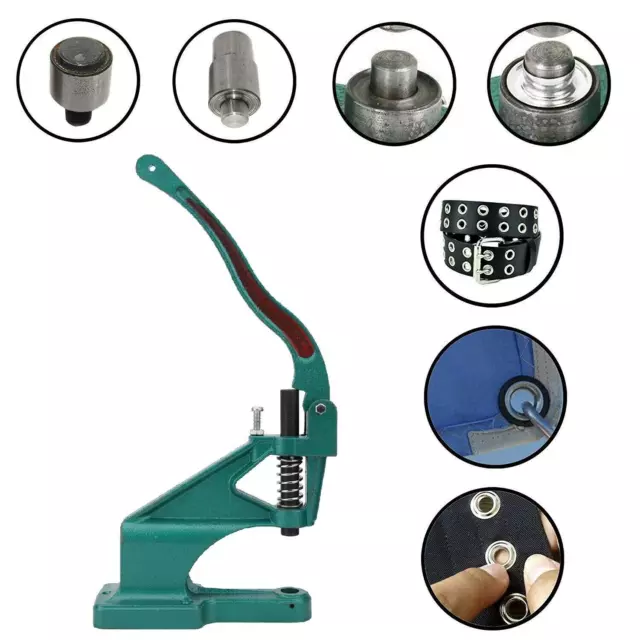 Heavy Duty Green Hand Press Machine for Grommet Eyelet Rivets Snap Fasteners