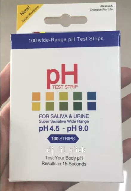 Sensitive Alkaline pH Test Strip For Body Level Urine & Saliva -100 Strips /Pack 3