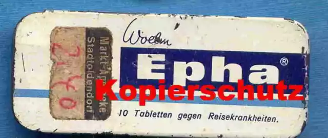 Blechdose - Epha - M. Woelm - Köln - alt