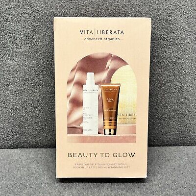 Vita Liberata Beauty To Glow Set Body Blur Latte Autobronceador Mitt Mist 10 oz