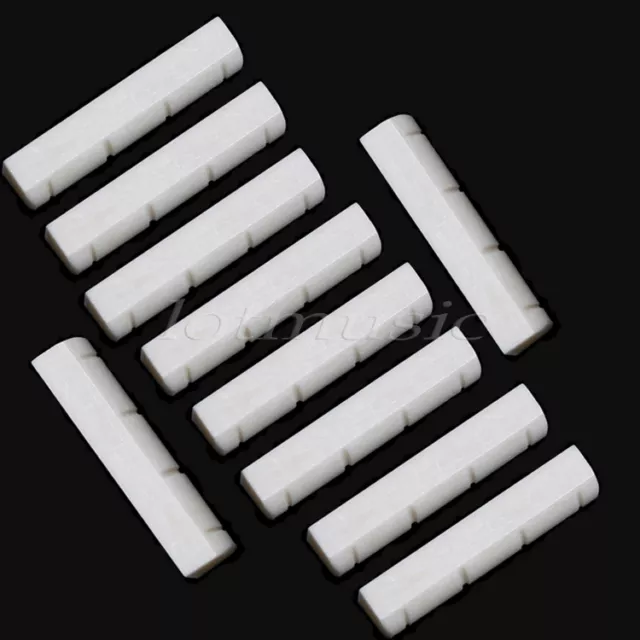 10 Pcs Real Bone Ukulele Bone Nuts Slotted Bone Nut For Ukelele  Neck