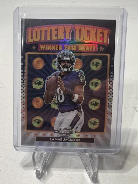 2022 Panini Contenders Optic Lottery Ticket Silver Prizm #8 Lamar Jackson