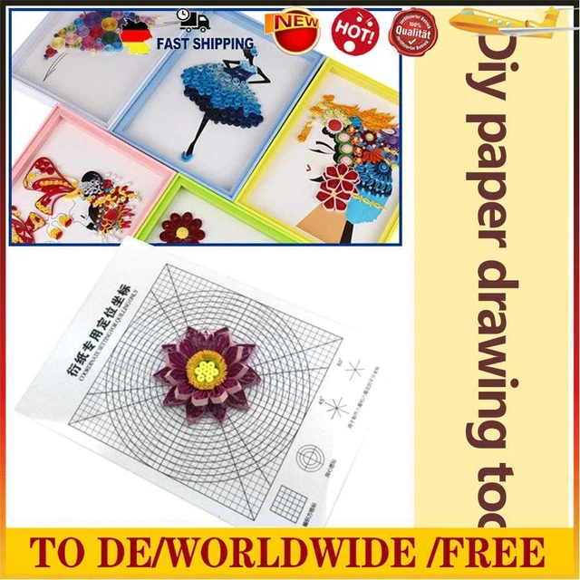 Foam Board Quilling Kit Hilitand 8Pcs Quilling Line Paper,16 Pattern DIY Qatar Quilling Set Tacky Glue