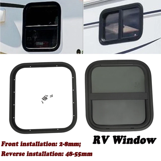 BLACK RV TRAILER Windows Vertical Sliding Windows Direct Replacement
