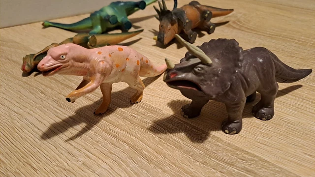 Lot De 3 Dinosaures Starlux Préhistoire – Figurines Anciennes Collection