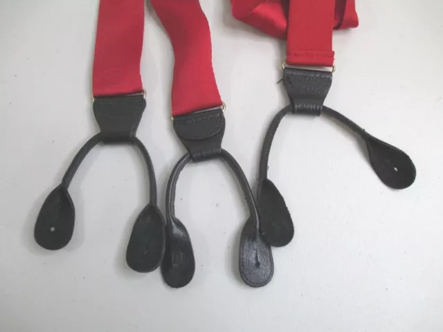 Vintage Pelican USA red Black Suspenders Braces