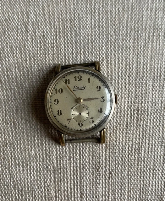 Cadran Carré Ancien Pour Montre AGEVA Ancre 15 Rubis Couleur Cuivre
