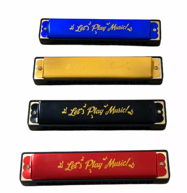 Harmonica 16 Holes Key Of C Mouth Metal Musical Instrument Kids Adults Toys