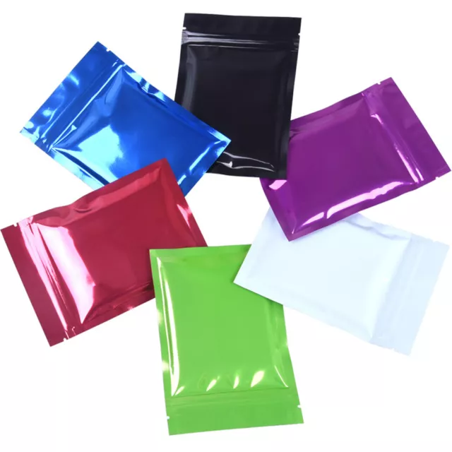 6 Colors Flat Mylar Foil Bags Food Aluminum Self Seal Gift Pouches Resealable