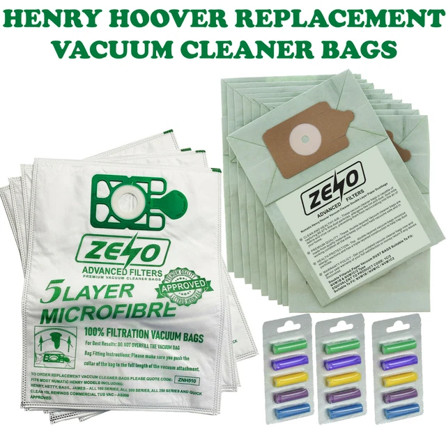 VACUUM CLEANER BAGS For Numatic Henry Hoover Hetty James Cleaner Hoover