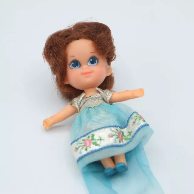 NM Beautiful 3 1/2" Lady Silver Tea Party Doll Liddle Kiddles Mattel 1970-71