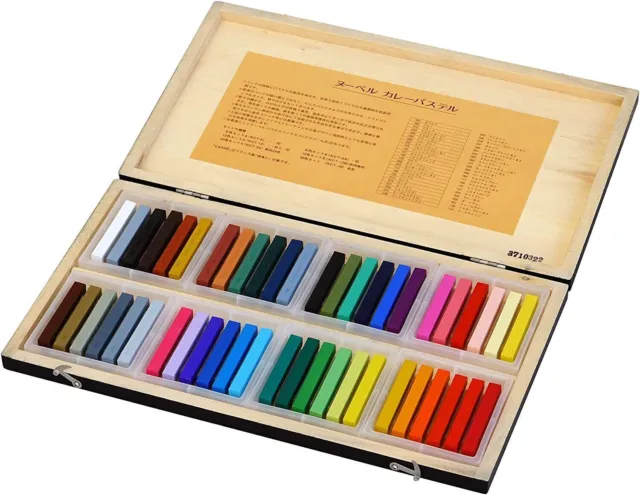Talens Japan Carry Pastel Nouvel 48 Color Set Wooden Box