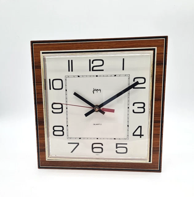 Horloge Murale JAPY électrique - Vintage 70's - Bois - Fonctionne