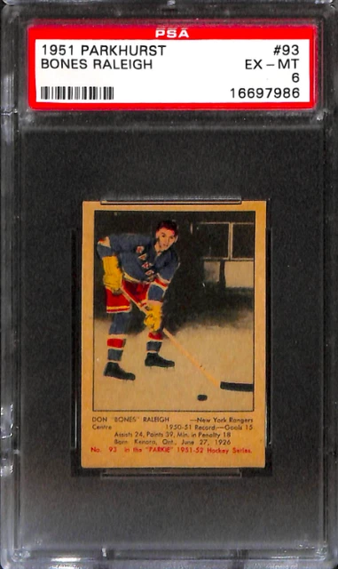 1951 Parkhurst #93 Bones Raleigh Psa 6 16697986