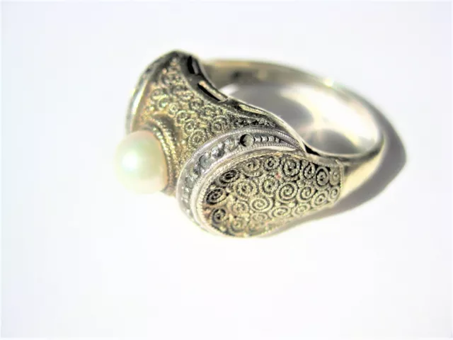 Art Deco Ring Silber 925 vergoldet, Theodor Fahrner, 7,15 g