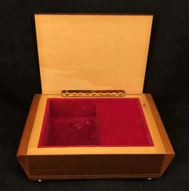 Italian Music Jewelry Box "Come Back to Sorrento" Sankyo Inlaid Wood 18 Note 2