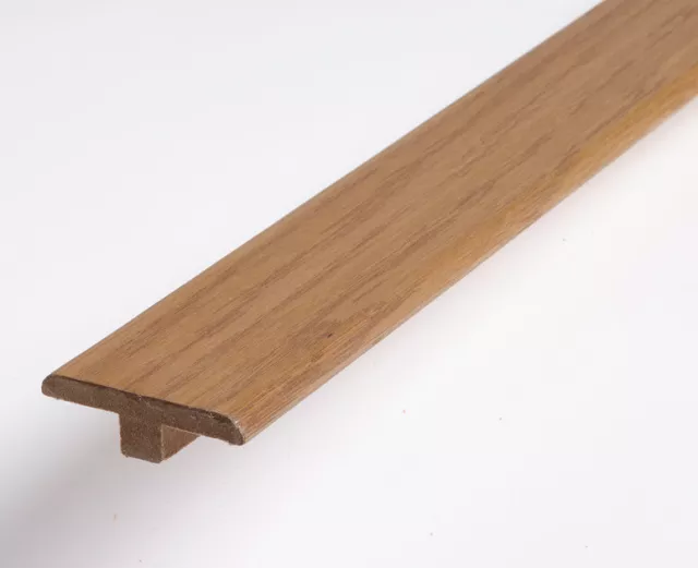 Real Solid Wood T Section Flooring Profiles Trims Door Threshold Bar SMOKED OAK