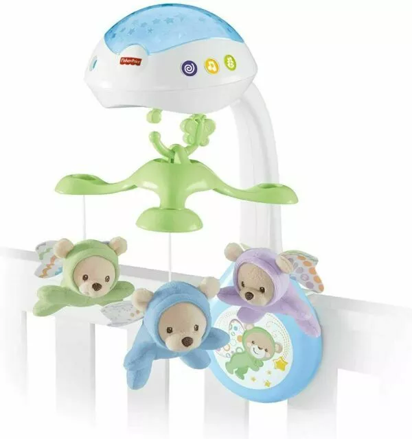 Fisher-Price CDN41 Schmetterling Dreams 3-in-1 Krippe Projektionsmobil