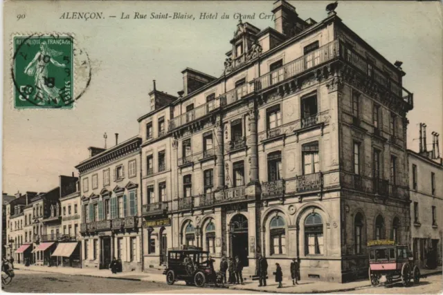 CPA ALENCON-La Rue Saint Blaise-Hótel du Grand Cerf (29970)