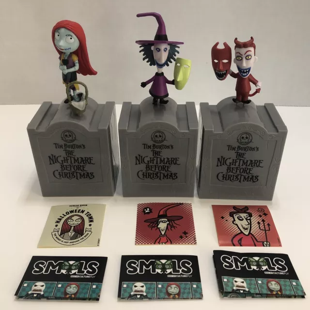 Nightmare Before Christmas Mystery Figures Vinyl Lot Of 3 Sally, Lock & Barrel