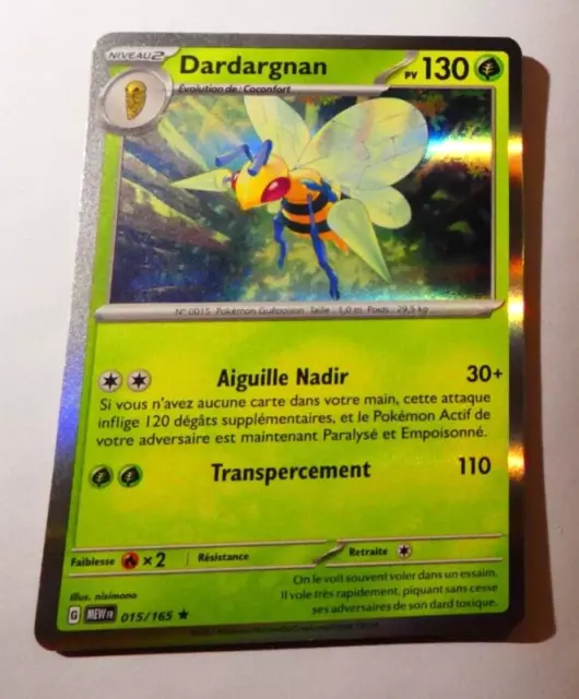 Pokemon 151 French Card Rare Holo Card DARDARGNAN 015/165 EV3.5 FR MEW Mint