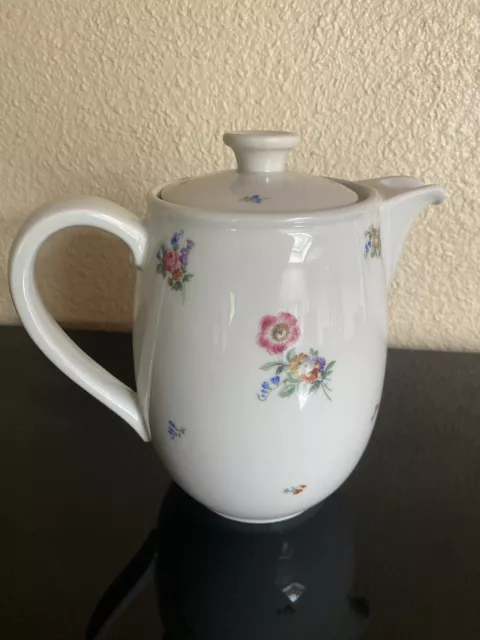 cafetière en porcelaine bavaria à motif floral