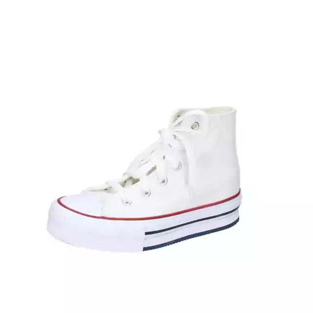 Chaussures Enfant CONVERSE 31 Ue Baskets Blanc Toile EY341-31