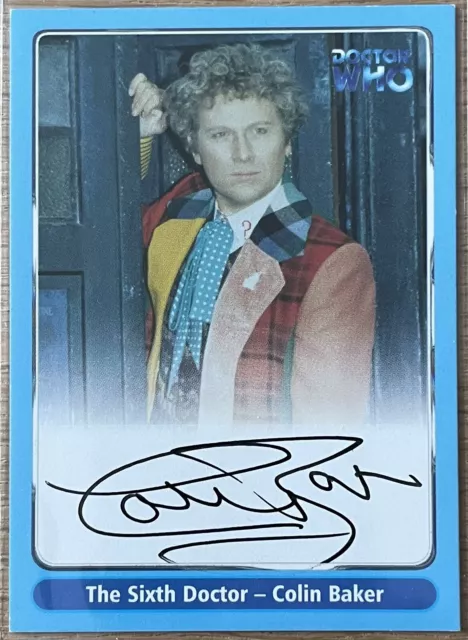 Doctor Dr Who Definitive Collection Series 1 Autograph Card A3 Colin Baker