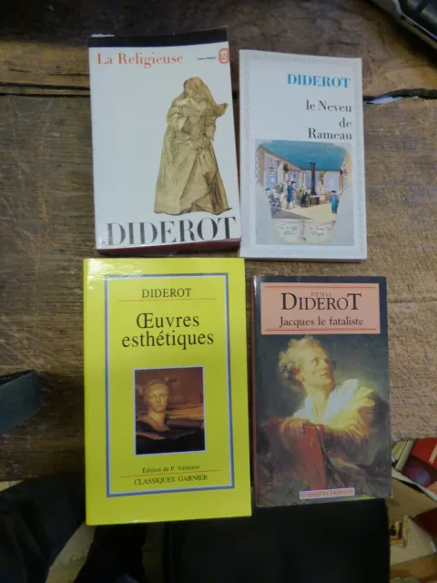 Lote De 4 Libros De Denis Diderot: Jacques El Fataliste - La Religiosa