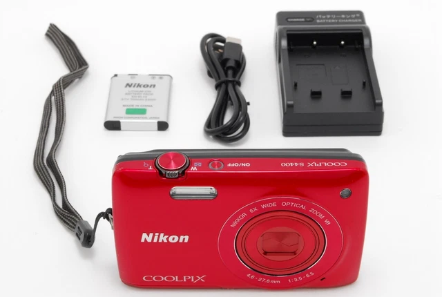 NIKON COOLPIX S4400 Red Excellent+5 Compact Digital Camera