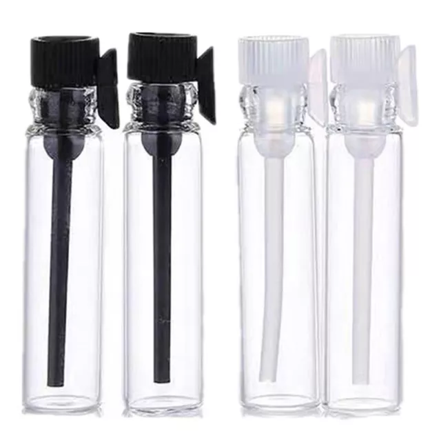 10pcs/lot 1ML 2ML Glass Bottle Perfume Empty Bottles Glass Vial Small Oil Bot  q