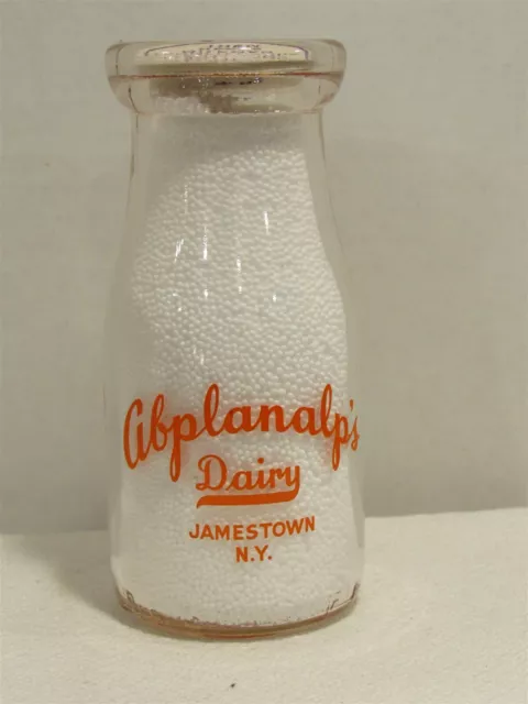 TRPHP Milk Bottle Abplanalp Abplanalp's Dairy Jamestown NY CHAUTAUQUA COUNTY '54