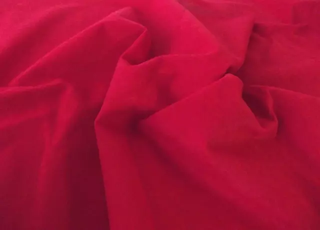 Faux Suede Suedette Fabric Material 170g - RED