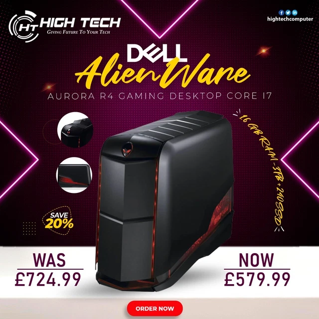DELL ALIENWARE AURORA R4 Gaming Desktop Core I7 Computer 16 Gb Ram 3Tb ...