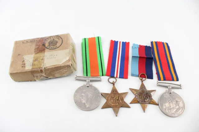 Boxed WW.2 R.A.F Burma Star Medal Group.