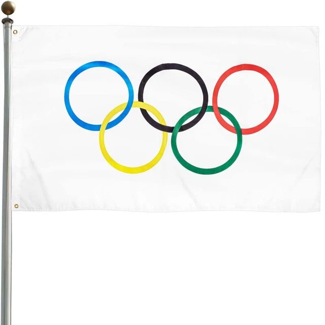 OLYMPIC GAMES PARIS 2024 - 5x3ft Flag, Olympic Banners Olympic Flag ...