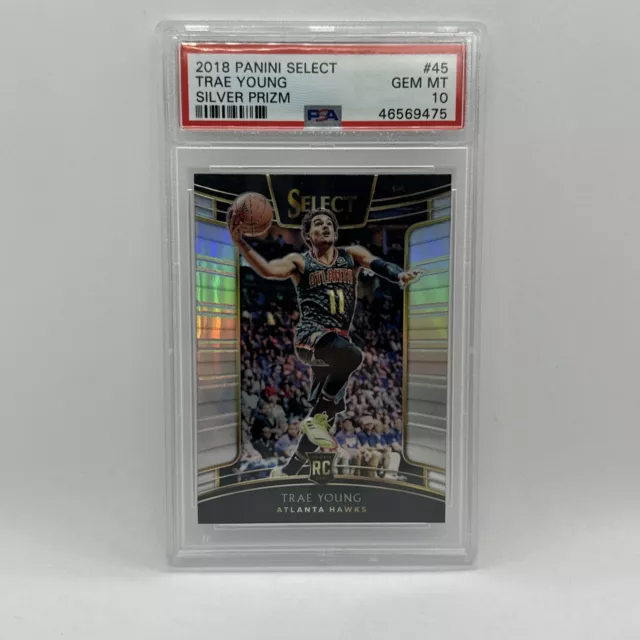 2018-19 Panini Silver Prizm #78 Trae Young Atlanta Hawks RC Rookie PSA 10