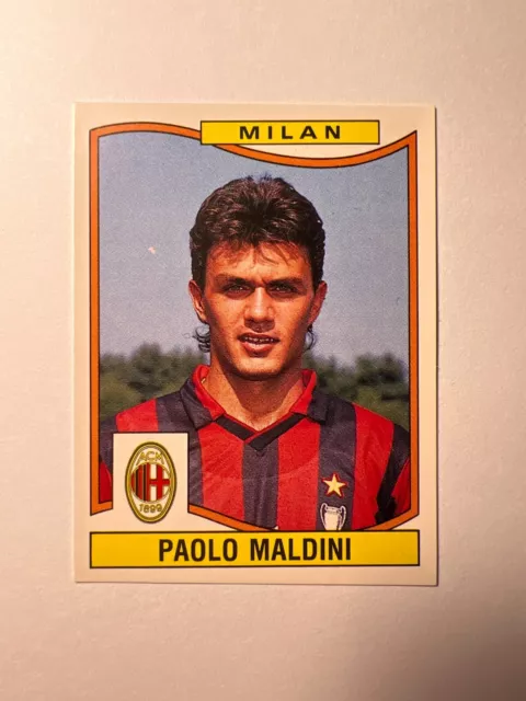 1990-91 Panini Calciatori PAOLO MALDINI Milan #215 FIGURINA ESAURITA Sticker