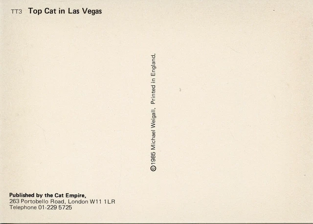 Cpsm / Carte Postale / Chat / Cat / Photo Michael Weigall / Top Cat In Las Vegas 2